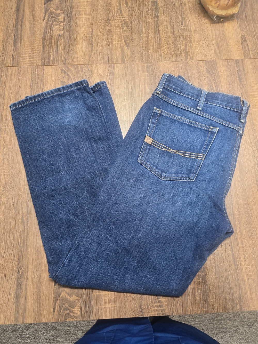 Ariat Men's Jeans 38x34 Blue Denim Bootcut Western Cowboy 100% Cotton
